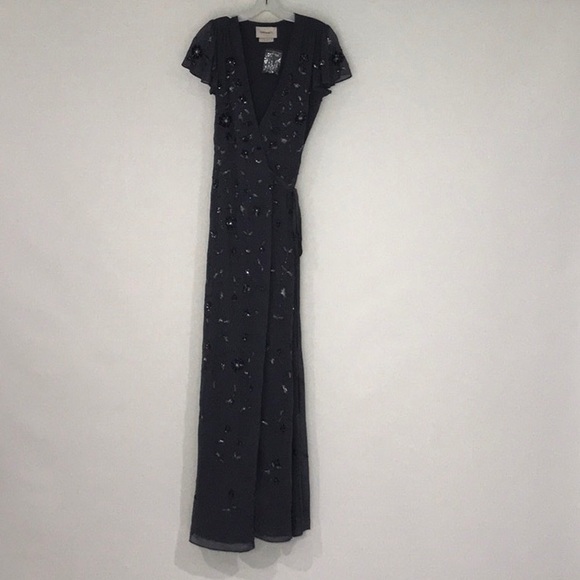 NWOT BHLDN PLYMOUTH BEADED DRESS WEDDING MAXI GOWN Z563 - Picture 6 of 12